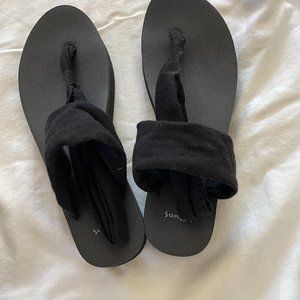 Sanuk Black Fabric Sandles -- Two Pair for $20